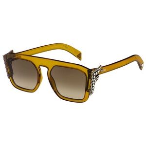 Fendi Amber Sunglasses with Embellished Detail! NWT WITH CASE